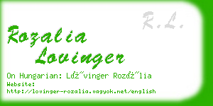 rozalia lovinger business card